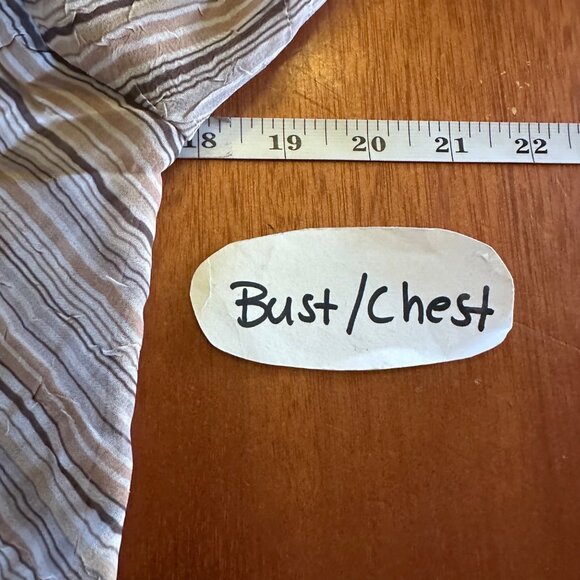 XOXO Sheer Striped Long Sleeve Blouse With Tie Cuffs - Picture 4 of 9